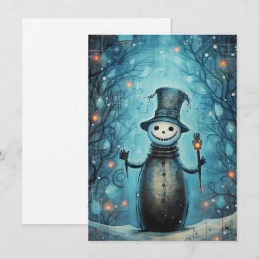 Unique Hand Drawn Christmas Cards シーズンカード (正面/裏面)