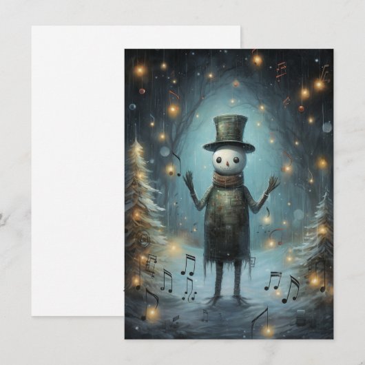 Unique Hand Drawn Christmas Cards シーズンカード (正面/裏面)