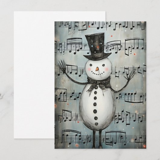 Unique Hand Drawn Christmas Cards シーズンカード (正面/裏面)