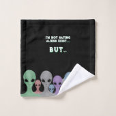 Unique Hand Drawn Multi Coloured Aliens バスタオルセット (ウォッシュタオル)