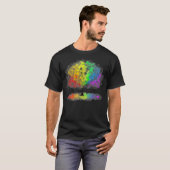 Unique Hand Drawn Rainbow Tree Colorful Apparel Ga Tシャツ (正面フル)