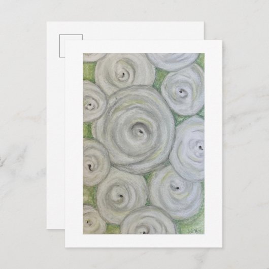 Unique hand drawn roses.  Original artwork ポストカード (正面/裏面)