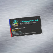 Unique Heating & Cooling Company Logo Slogan HVAC マグネット名刺 (インサイチュ)