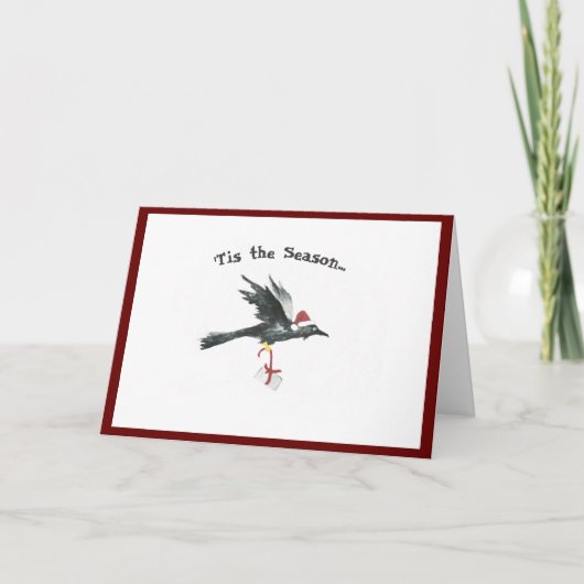 Unique holiday card with Raven カード (正面)