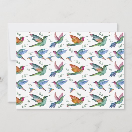 Unique Hummingbird Note Card ノートカード (正面)