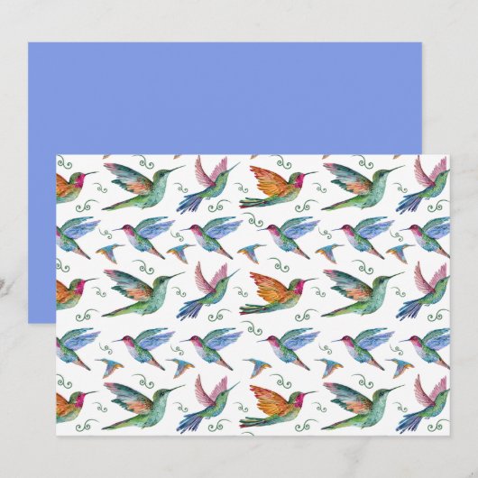 Unique Hummingbird Note Card ノートカード (正面/裏面)