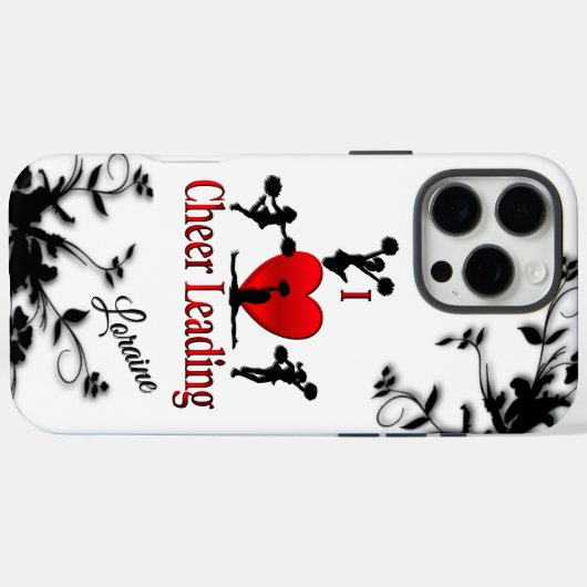 Unique I Heart Cheerleading Personal Case-Mate iPhoneケース (裏面 (横))