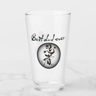 Unique Japanese Kanji Father's Day Gift タンブラーグラス