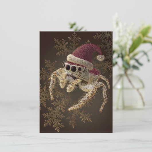 Unique Jumping Spider Christmas Cards シーズンカード (スタンド正面)
