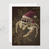 Unique Jumping Spider Christmas Cards シーズンカード (正面/裏面)
