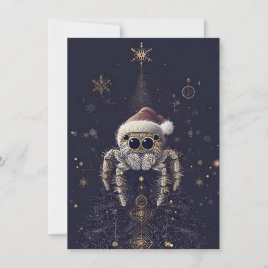Unique Jumping Spider Christmas Cards シーズンカード (正面)