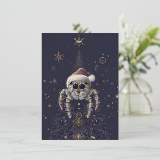 Unique Jumping Spider Christmas Cards シーズンカード (スタンド正面)