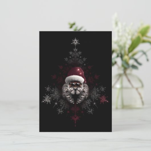 Unique Jumping Spider Christmas Cards シーズンカード (スタンド正面)