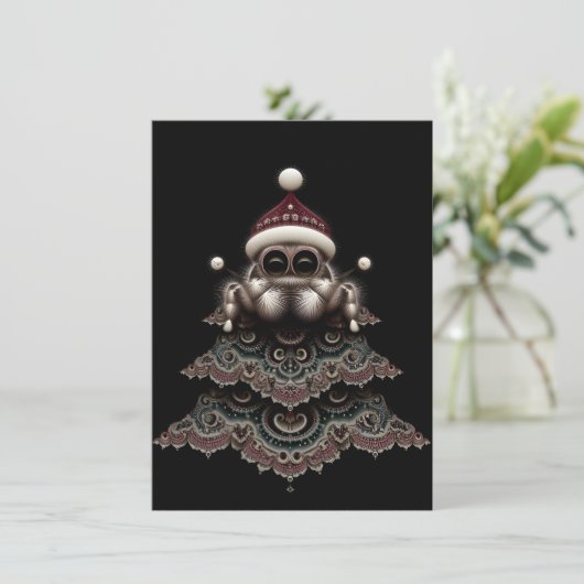 Unique Jumping Spider Christmas Cards シーズンカード (スタンド正面)