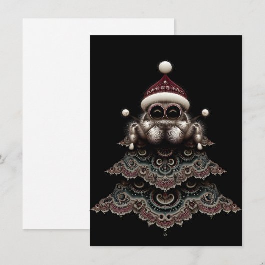 Unique Jumping Spider Christmas Cards シーズンカード (正面/裏面)