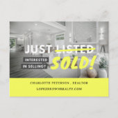 Unique Just Sold Real Estate ポストカード (正面)