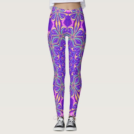 Unique leggings purpple レギンス (正面)