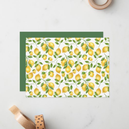 Unique Lemons Note Card ノートカード (正面/裏面インサイチュ)