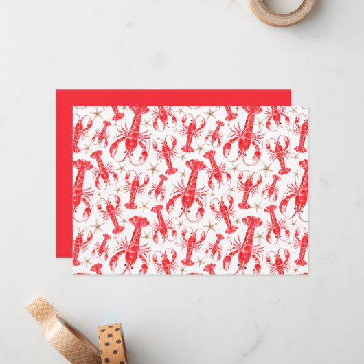 Unique Lobsters Note Card ノートカード (正面/裏面インサイチュ)