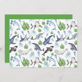 Unique Marine Life Note Card ノートカード