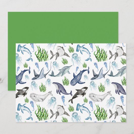 Unique Marine Life Note Card ノートカード (正面/裏面)