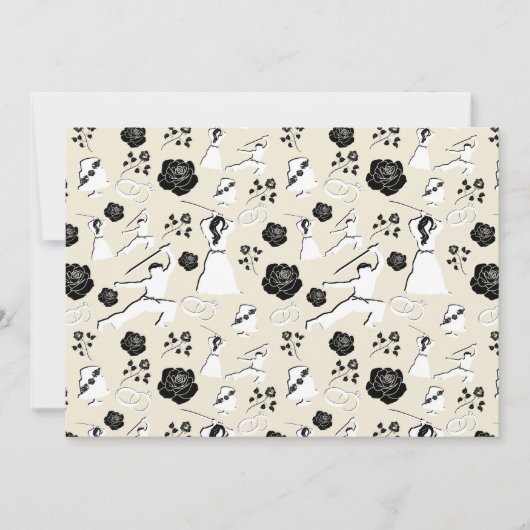 Unique Martial Arts Wedding Note Card ノートカード (正面)