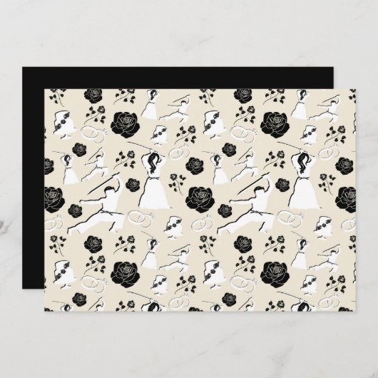 Unique Martial Arts Wedding Note Card ノートカード (正面/裏面)