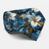 Unique Mens Fashion Lilies Flower ネクタイ (ロール)