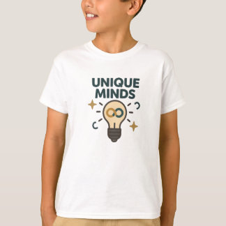 Unique Minds ニューロダイバーシティ 電球 Tシャツ