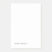 Unique Modern Black White Your Name Minimalist ポストイット (正面)