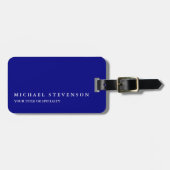 Unique Modern Navy Blue ラゲッジタグ (正面横)