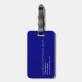 Unique Modern Navy Blue ラゲッジタグ (裏面縦)