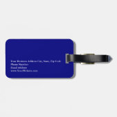 Unique Modern Navy Blue ラゲッジタグ (裏面横)