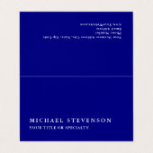 Unique Modern Navy Blue Minimalist Plain 名刺 (外部フラット)