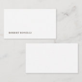 Unique Modern Plain Your Name Minimalist エンクロージャーカード (正面/裏面)