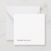 Unique Modern Plain Your Name Minimalist ノートカード (正面)
