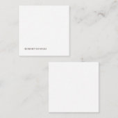 Unique Modern Plain Your Name Minimalist ノートカード (正面/裏面)