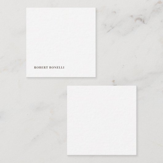 Unique Modern Plain Your Name Minimalist ノートカード (正面/裏面)