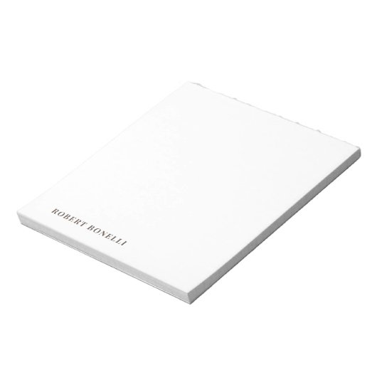 Unique Modern Plain Your Name Minimalist ノートパッド (回転)
