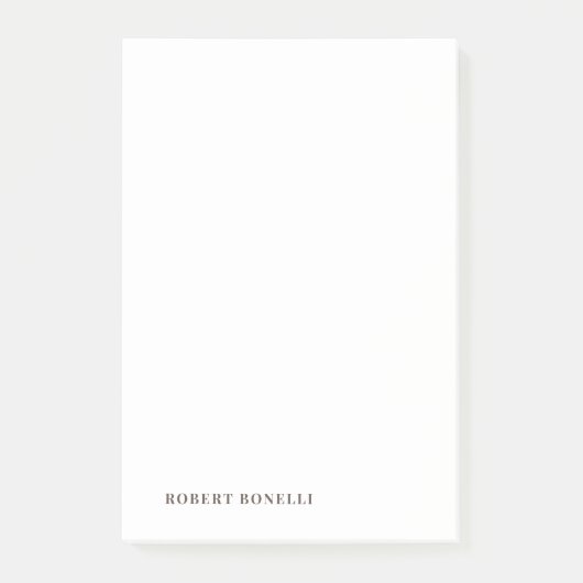 Unique Modern Plain Your Name Minimalist ポストイット (正面)