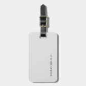 Unique Modern Plain Your Name Minimalist ラゲッジタグ (正面縦)