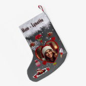 Unique Mom Loves Sweets Roses and Perfume Photo スモールクリスマスストッキング (裏面 (吊り時))