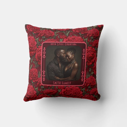 Unique Mr And Mrs Golden Anniversary  Throw Pillow クッション (裏面)