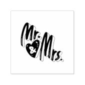 Unique Mr and Mrs Marriage Keepsake セルフインキングスタンプ (デザイン)