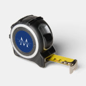 Unique Navy Tape Measure Featuring Modern Monogram メジャー (傾斜)
