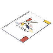 Unique Neoplasticism Style Monogram. Letter K ノートブック (左側)