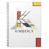 Unique Neoplasticism Style Monogram. Letter K ノートブック (正面)