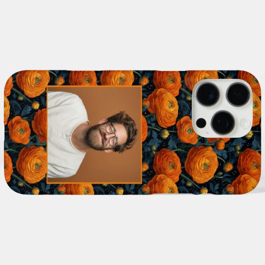 Unique Newlywed Gift Ranunculus Flower Photo  Case-Mate iPhoneケース (裏面 (横))