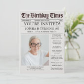 Unique Newspaper Birthday Party Invitation 招待状 (スタンド正面)