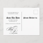 Unique Newspaper Classic Save The Date 案内ポストカード (裏面)